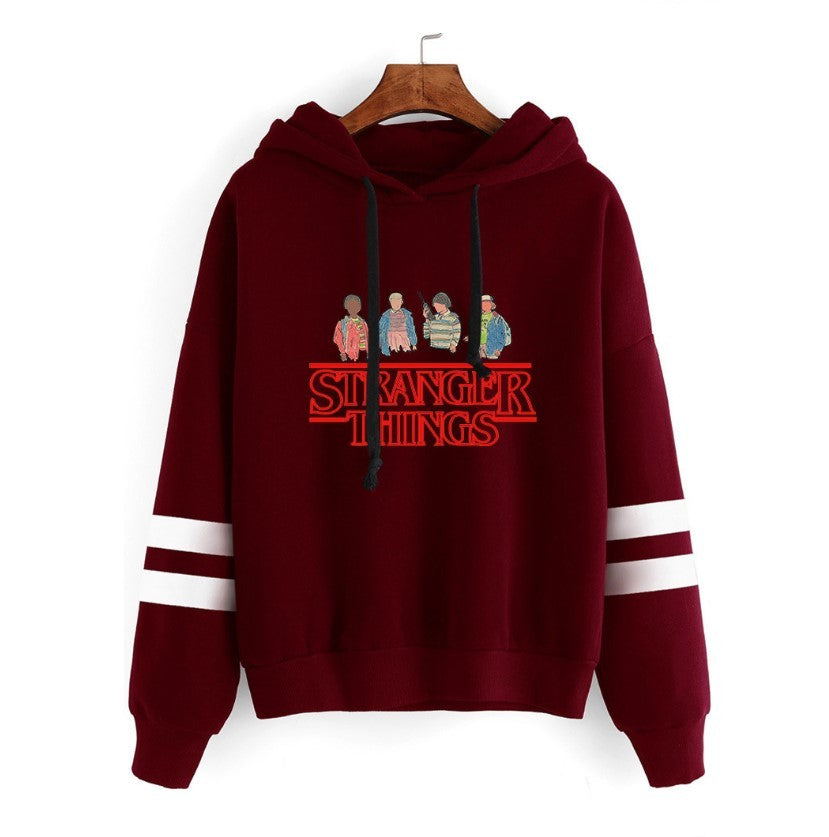 Stranger Things Striped Hoodie - Retro TV Show Inspired Sweatshirt | ST VON'S FLAIR