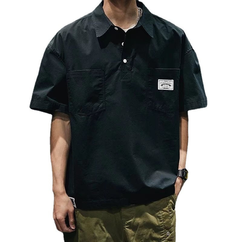 Men's Solid Color Workwear Loose Shirt | Casual Comfort | ST VON'S FLAIR