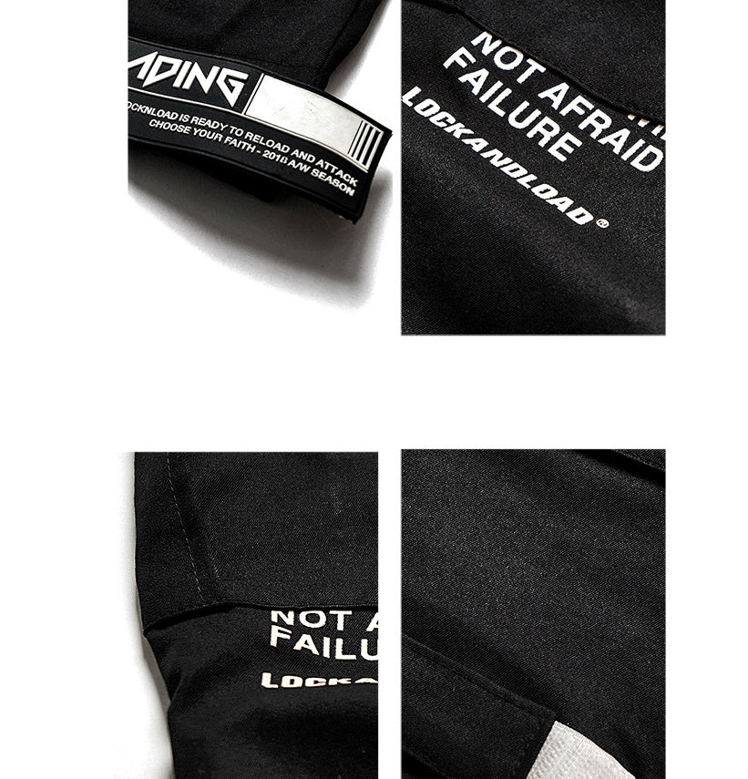 Black t-shirt with 'Not Afraid' and 'Lock & Load' text on a white background