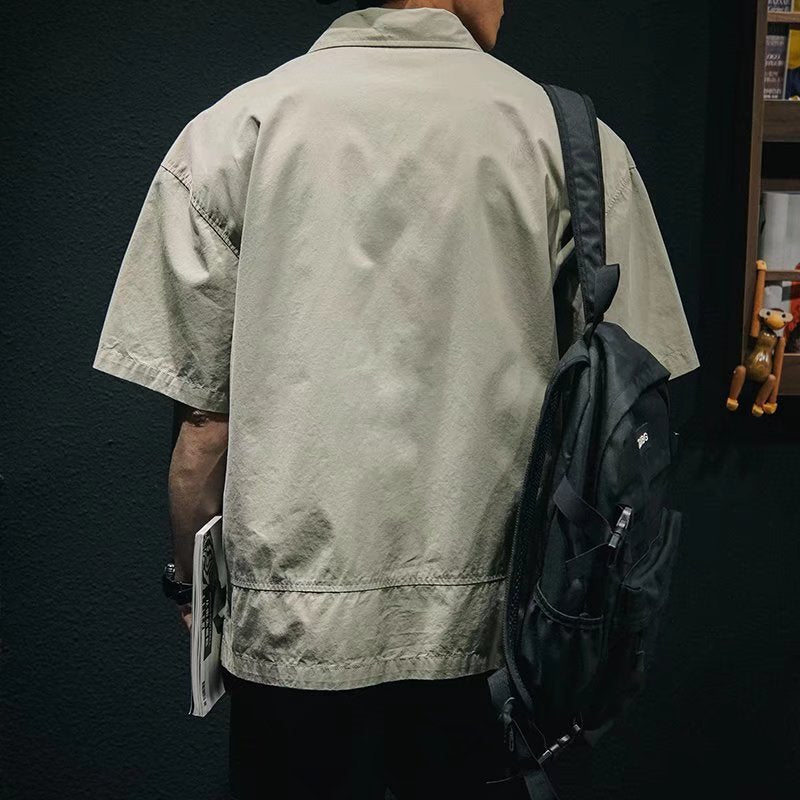 Men's Solid Color Workwear Loose Shirt | Casual Comfort | ST VON'S FLAIR