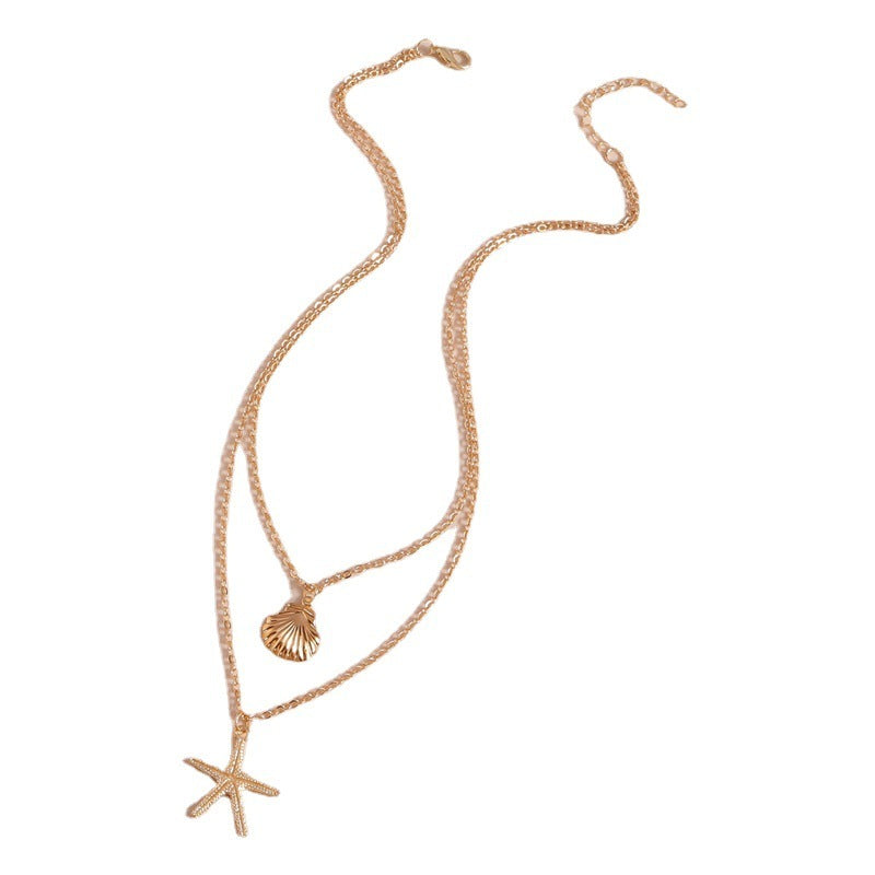 Shell Double Layer Necklace | Bohemian Beach Jewelry | ST VON'S FLAIR