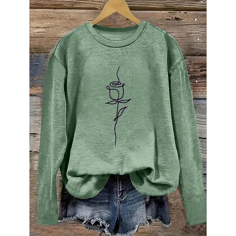 Women's 3-Pack Graphic Tee Long Sleeve Tops - Casual Loose V Neck T Shirts | ST VON'S FLAIR